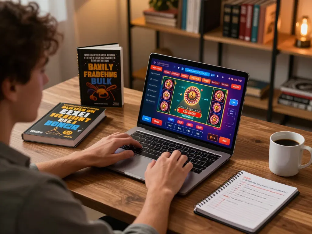 Experience strategic online gaming at Five88 with a player using a laptop in a cozy home setup.