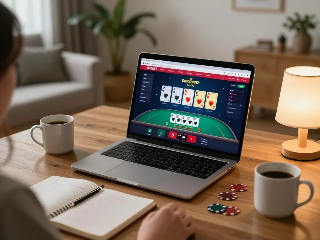 Engaging in live dealer blackjack game on laptop while incorporating TX88 betting strategies at home