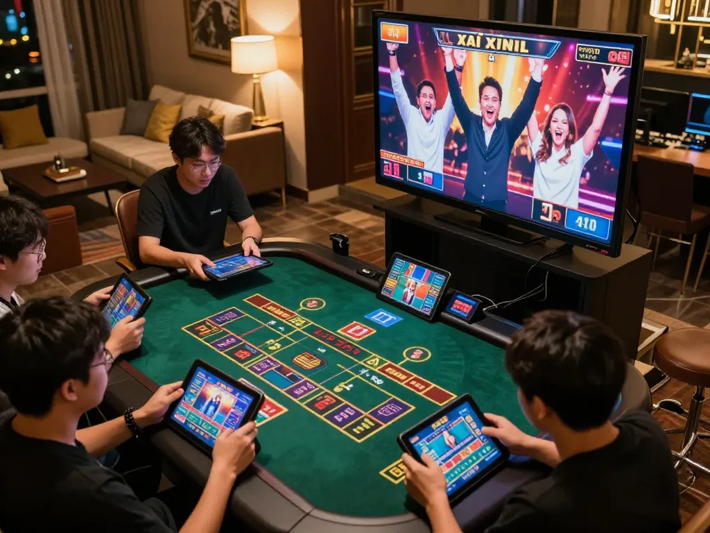 The excitement of a Tài Xỉu game being played online, showcasing strategic betting from home.