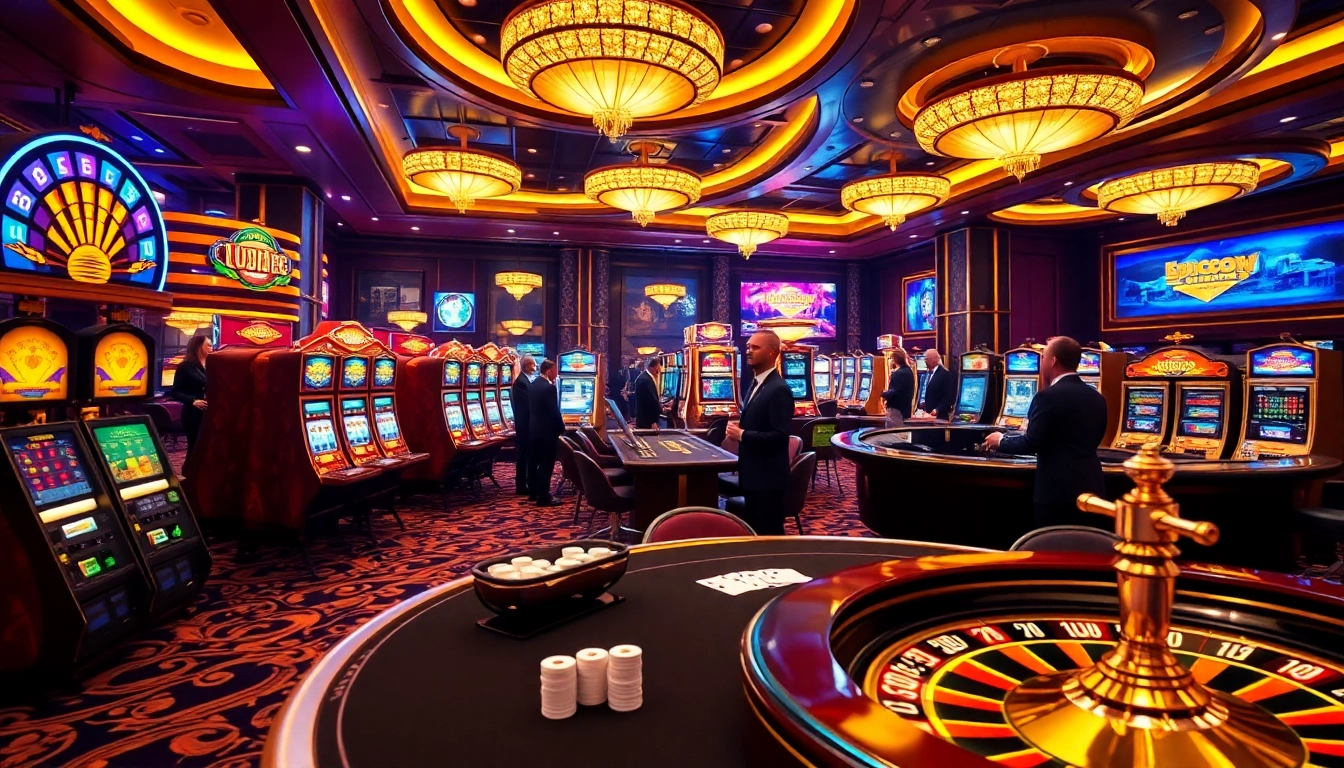 Engage in high-stakes gaming at https://king88hz.vip/ with luxurious casino tables and vibrant slot machines.