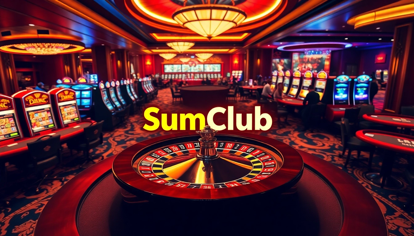Win big at SumClub with an exciting casino gaming experience featuring roulette and poker tables.
