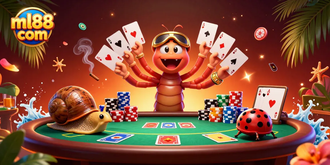 Win big with ml88 com in this vibrant 3D casino scene showcasing dynamic poker action.