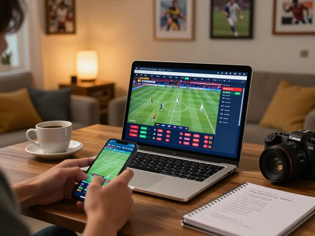 Bong 88 user engaging in live sports betting while analyzing odds and strategies at home