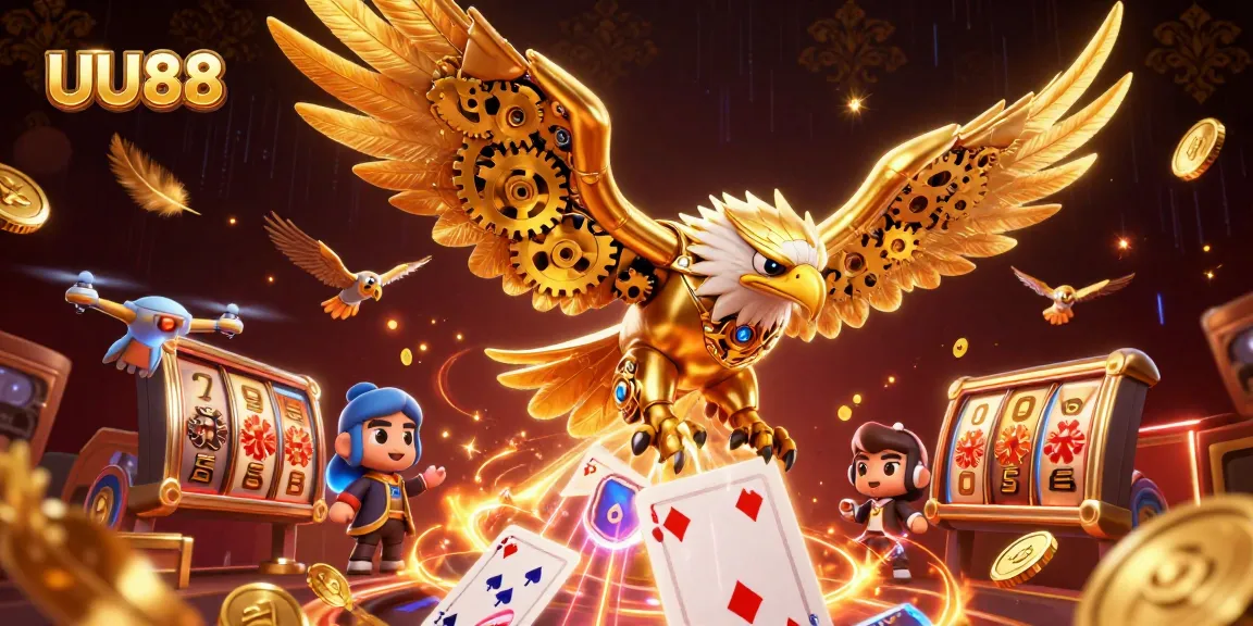 Experience UU88's exciting gameplay with our 3D illustration capturing a thrilling casino atmosphere.