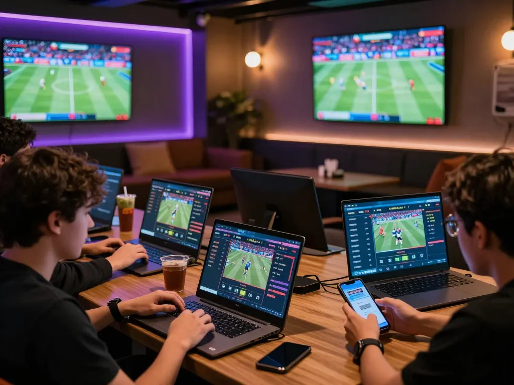 Experience the excitement of online gambling with 8kbet in a vibrant, high-tech gaming environment.