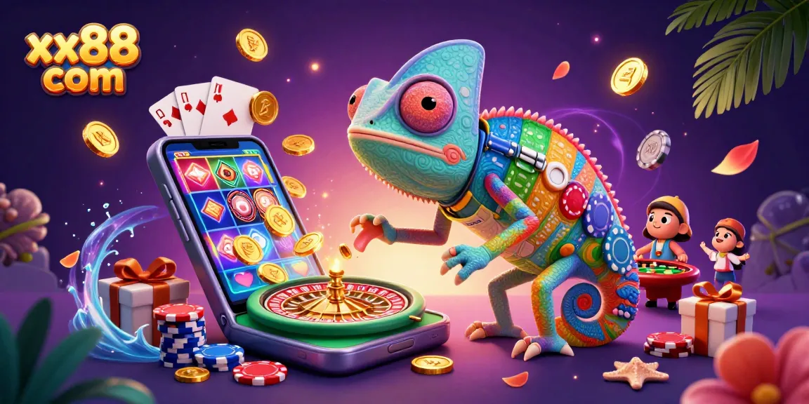 Engage with xx88 com’s vibrant 3D casino illustration showcasing captivating gambling elements.