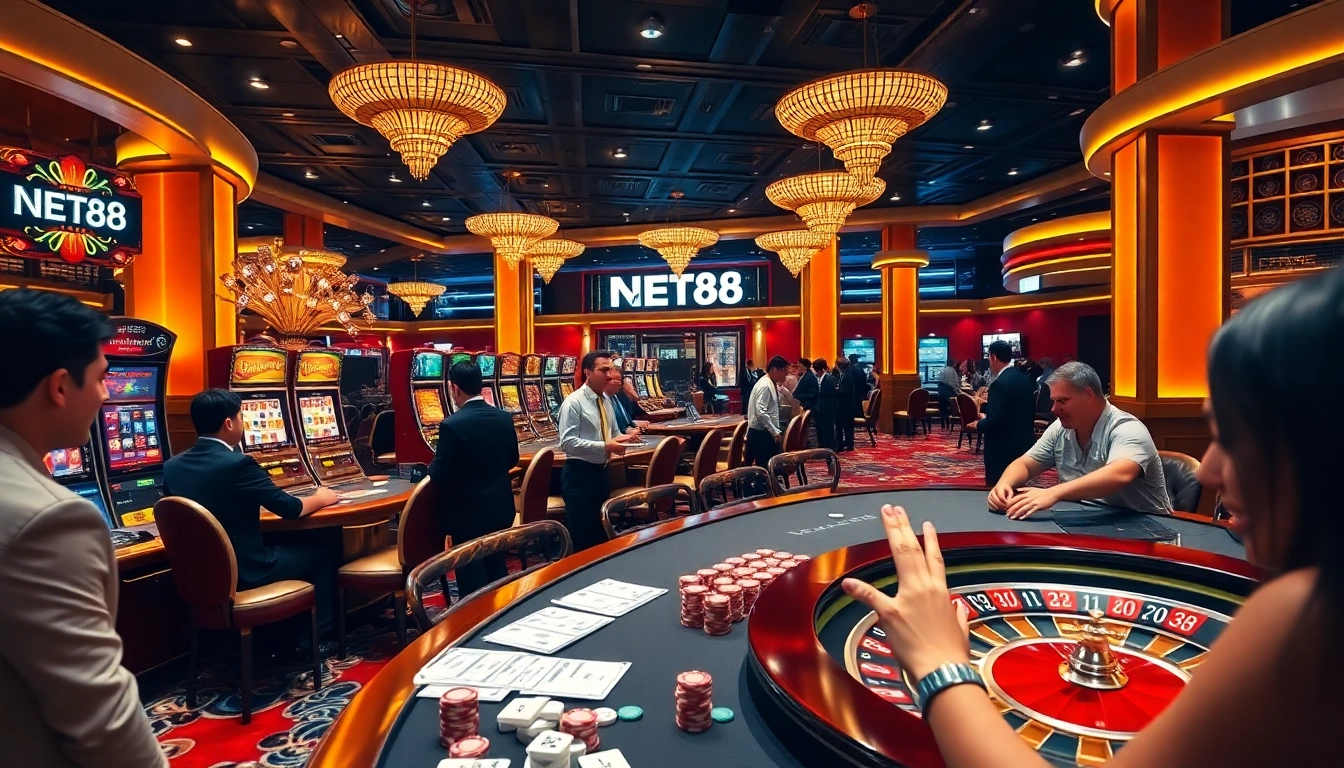 Experience the excitement of winning at NET88 with vibrant casino games and lively players.