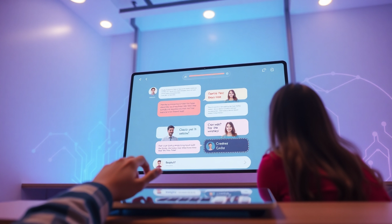 Engaging chat interface of Crushon AI showcasing user interactions with friendly AI companions.