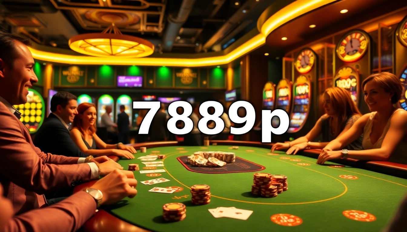 Engage in the thrill of casino gaming with 789p, featuring luxury poker tables and vibrant slot machines.