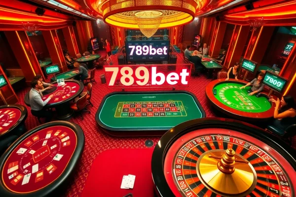 Players engaging in exciting gambling activities at 789bet's high-energy casino tables.