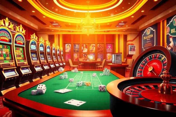 Experience thrilling online gaming at https://dola88vn.com/ with vibrant slot machines and roulette wheels.