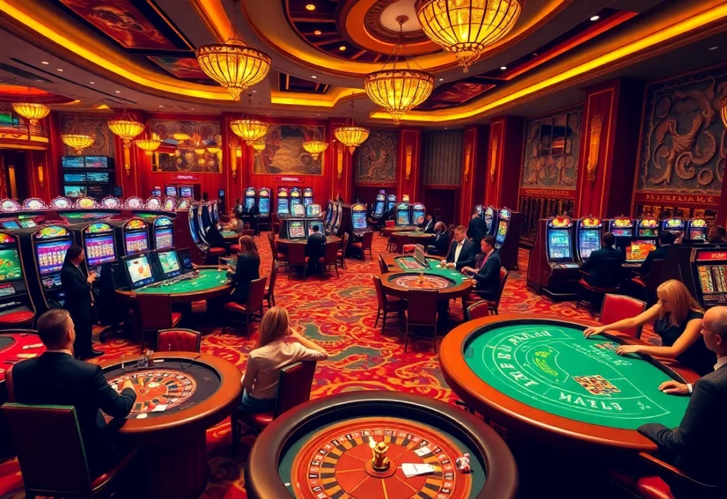 Experience thrilling gameplay at https://win678.ac/, featuring vibrant casino tables and exciting slot machines.