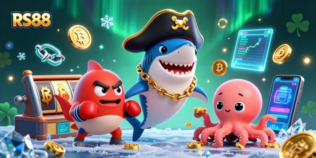 Experience thrilling gameplay with RS88's captivating ocean-themed casino adventure featuring vibrant 3D characters.