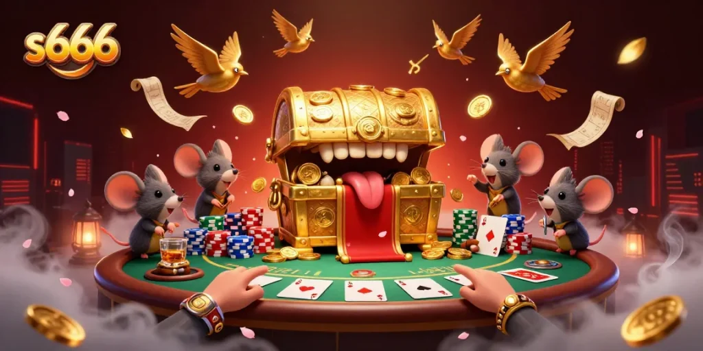 Experience thrilling wins with s666 in an animated casino adventure featuring unique treasure elements.